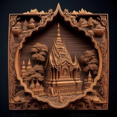 3D model Kyangin in Myanmar (STL)